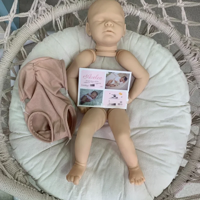 20Inch Avelee Reborn Doll Kit Popular Sleeping Baby with COA Lifelike Soft Touch Unfinished Unpainted Doll Parts