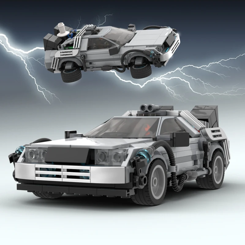 MOC Deloreaned Back to the Future Building BlockTruck Time Machine Assembly Technology ScienceFiction Racing Children's Gifts