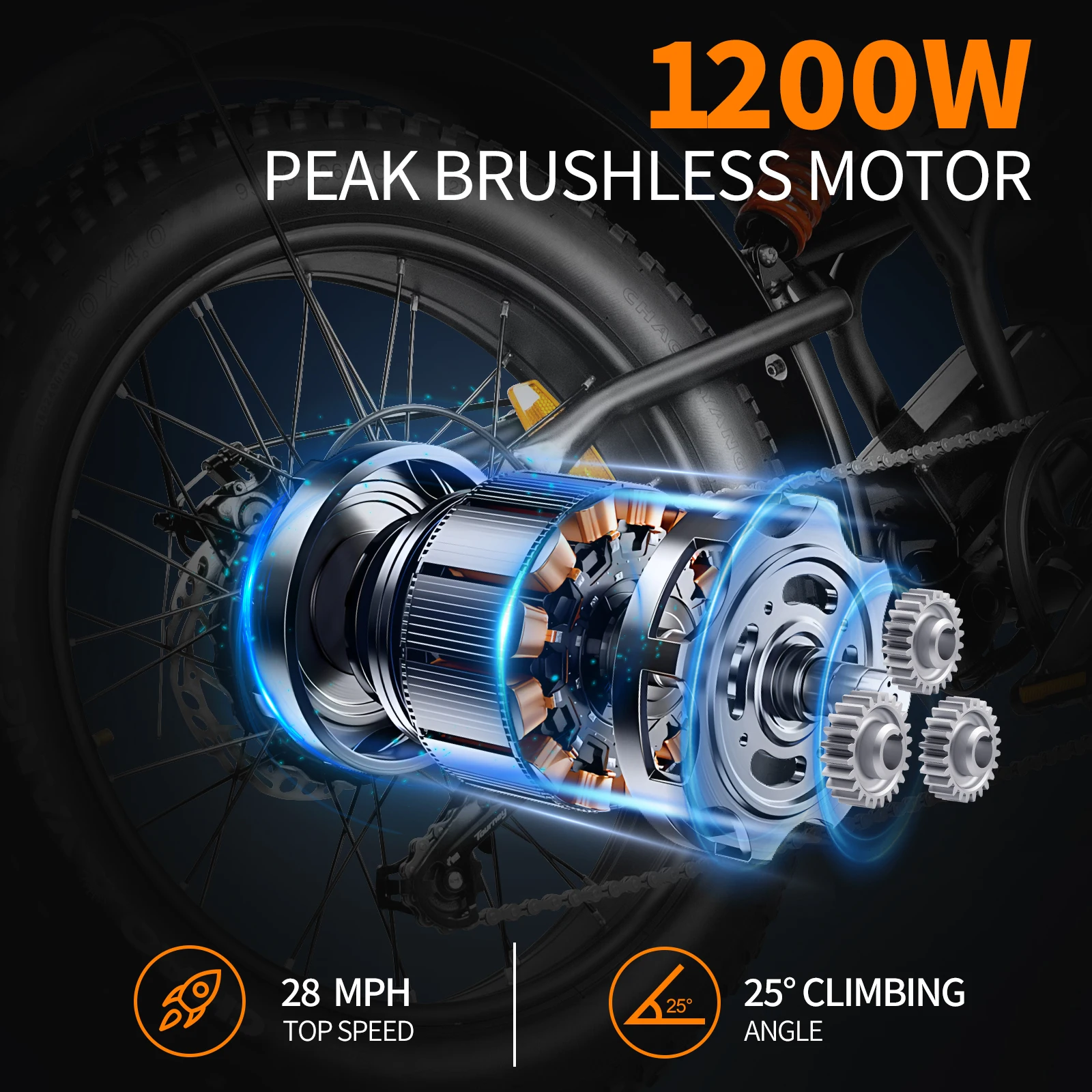 Bicicletta elettrica SMARTRAVEL DK401 E-Bike da fondo per adulti 1200W Motore 48V 18.2Ah Batteria Velocità massima 28MPH 7 velocità 20'' Pneumatici