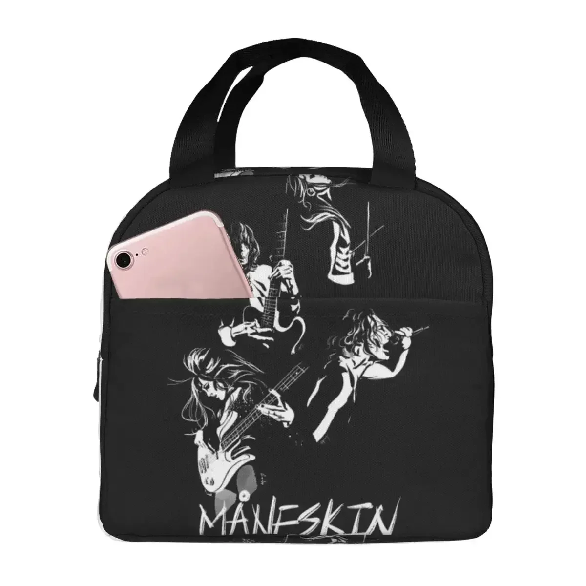Maneskin Band Rock Musical Insulated Lunch Bag for Women Office Cooler Thermal Food Box Tote Portable Lunch Boxes Container