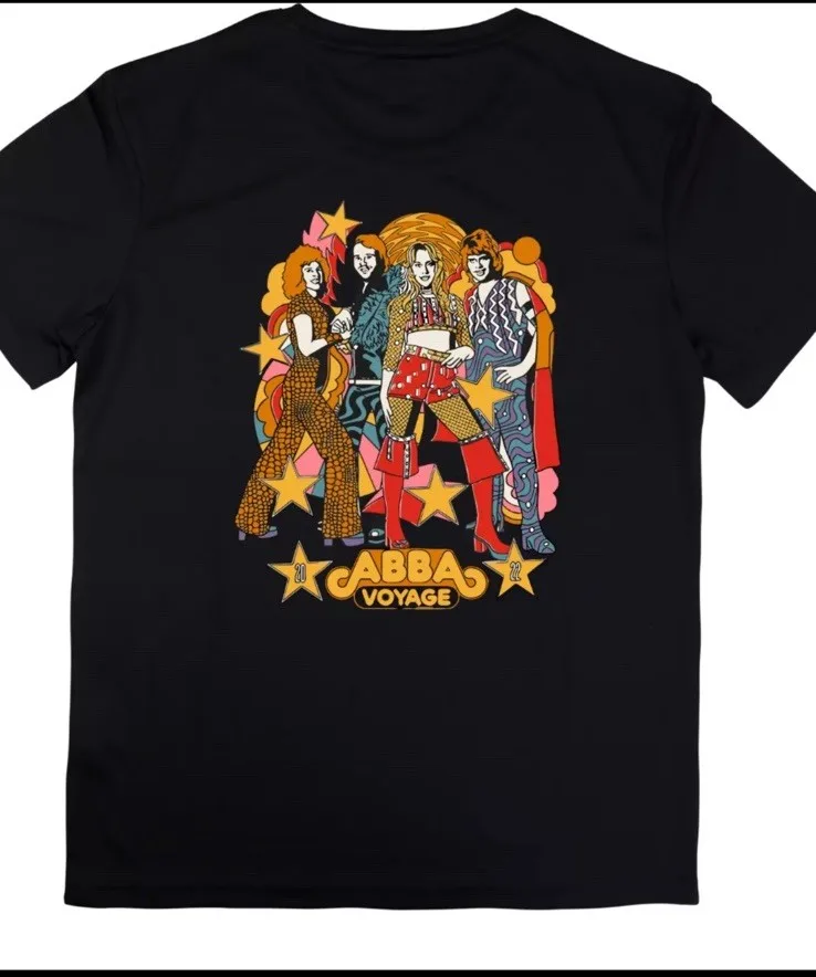 

Amazing Double-sided Tees Men Abba Voyage Quality 100% Cotton Casual T-shirts