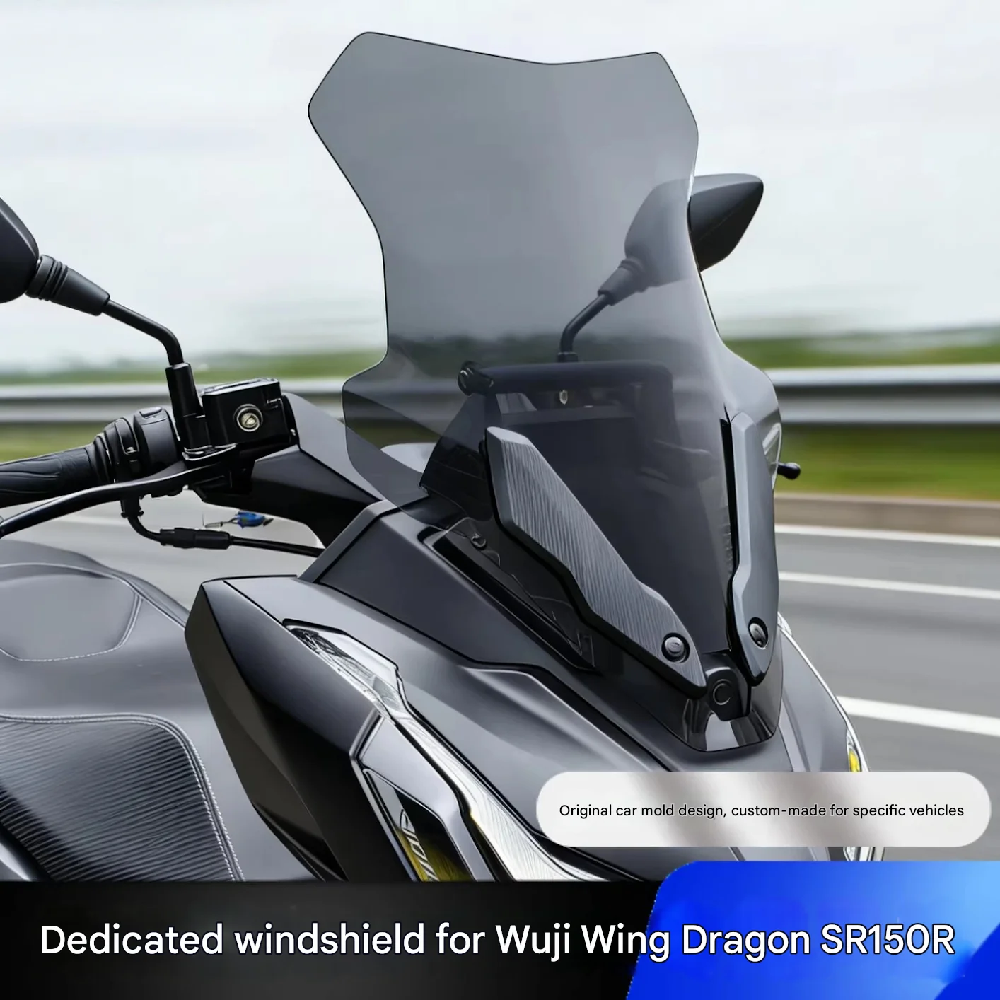 FOR VOGE SR150R Front Windshield High-Quality PC Wind Deflecting Screen Modified Dedicated Accessory for Motorcycle Headwind