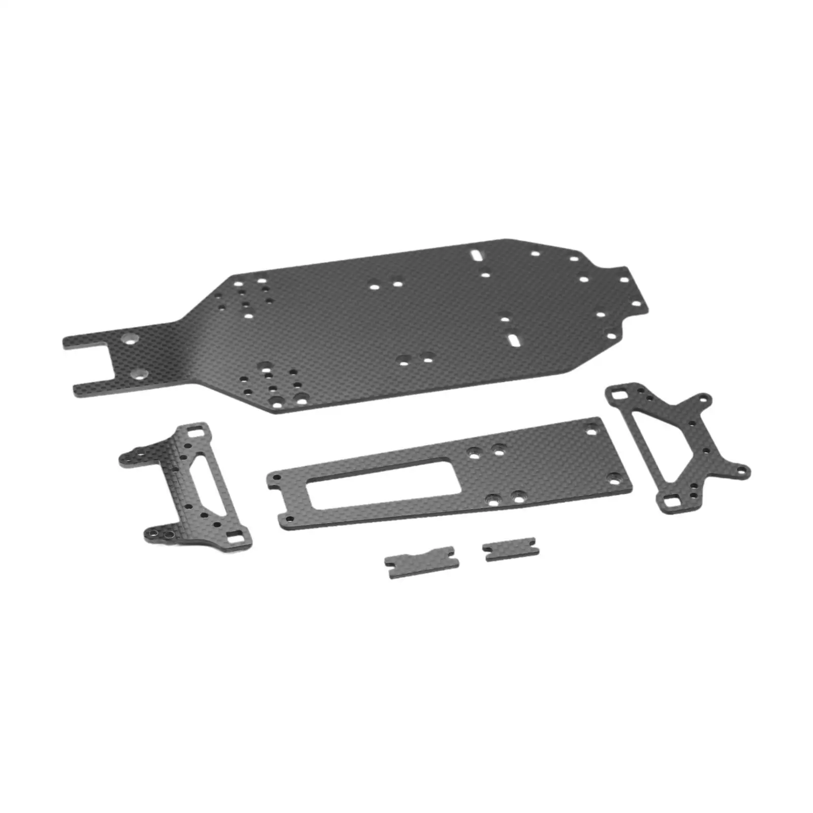 1: 10 Reemplazo de fibra de carbono RC Chasis de coche RC Placa de chasis inferior de coche RC Accesorio de actualización de coche para vehículos de coche de Hobby RC de juguete