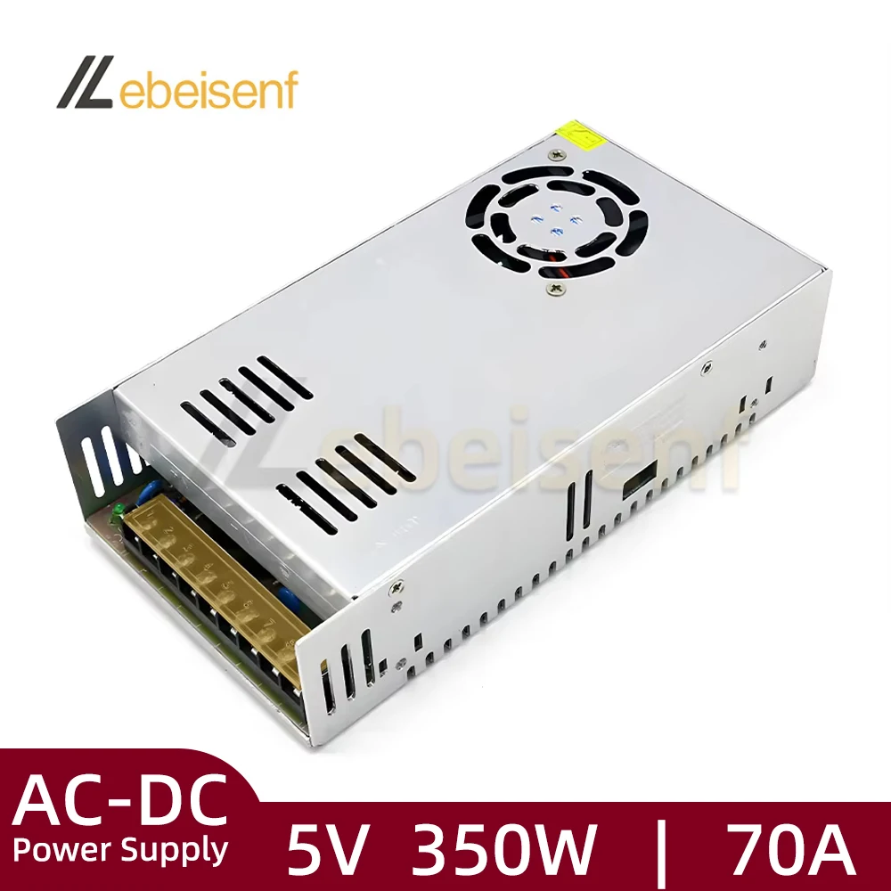 5V 70A 350W AC/DC Switch Mode Power Supply 110/220V AC to DC Converter for LED, Security & Industrial Control CE ROHS Certified