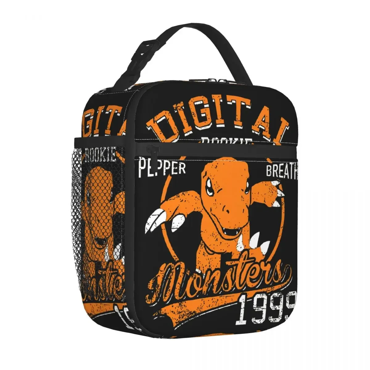 ديجمون بيبر بريث أنيمي معزول أكياس الغداء حقيبة للحفاظ على البرودة   حاوية غداء مانعة للتسرب، صندوق غداء للفتيات والأولاد والمكتب