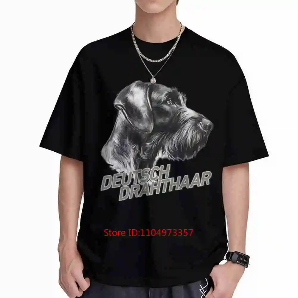 German Wirehaired Pointer Dog Lover Short Sleeve Tee 100% Cotton T-Shirt
