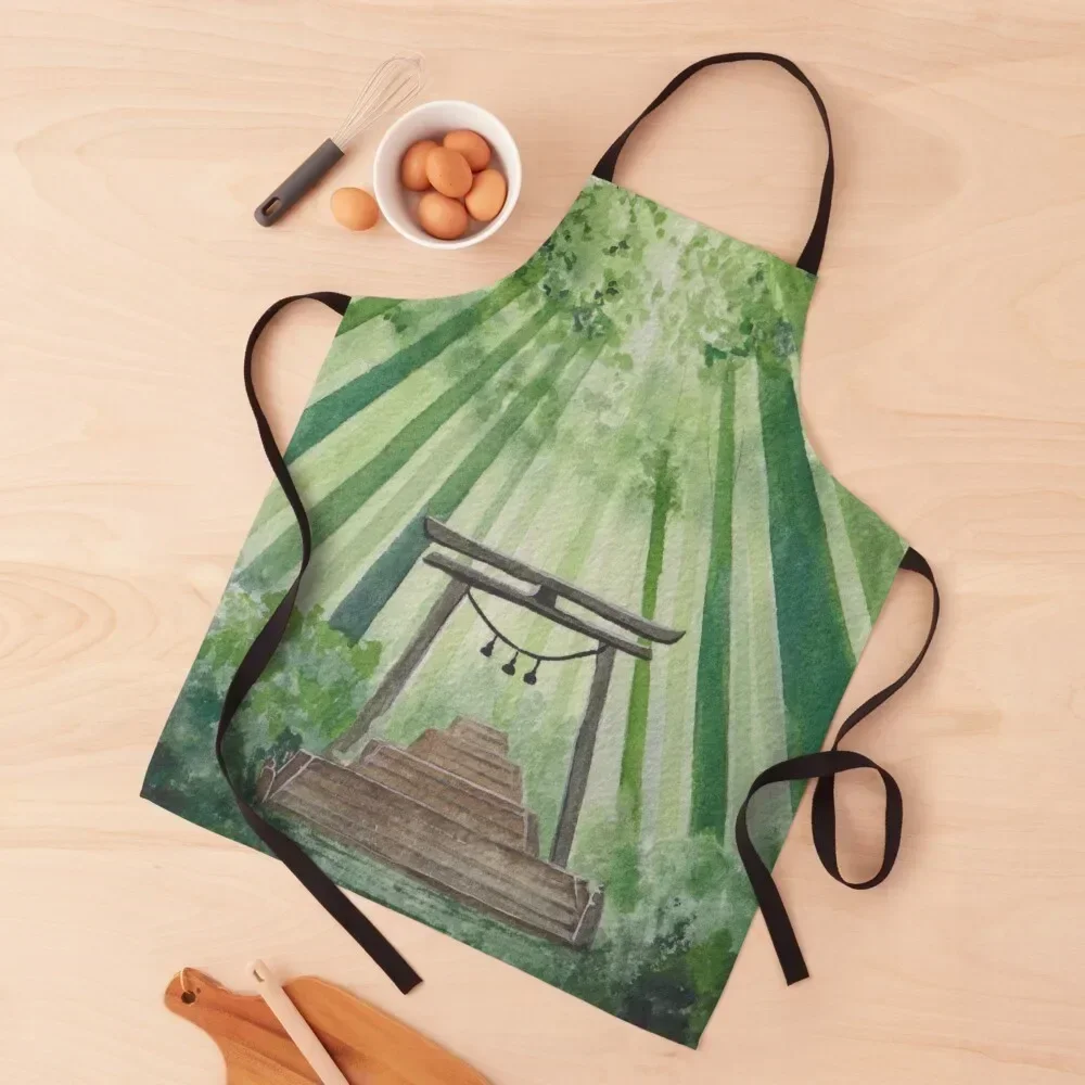 

Hidden Temple Apron nail tech supplies Woman Kitchen Apron