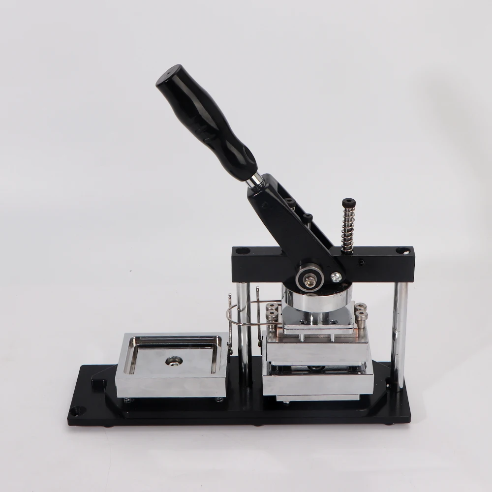 Manual 80*53mm Rectangular Magnetic Fridge Card Press Machine Square Badge Button Making Machine for Restaurant Industries New
