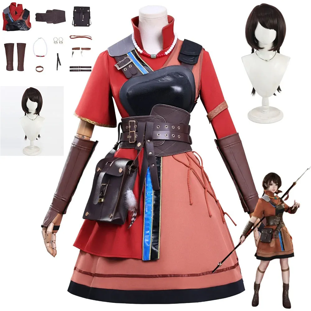 

Новый аниме Ling Cage II Ulan Maiduo, карнавальный костюм INCARNATION 2, парик, нагрудник, поясная сумка, куртка, реквизит, женский парик, костюм на Хэллоуин