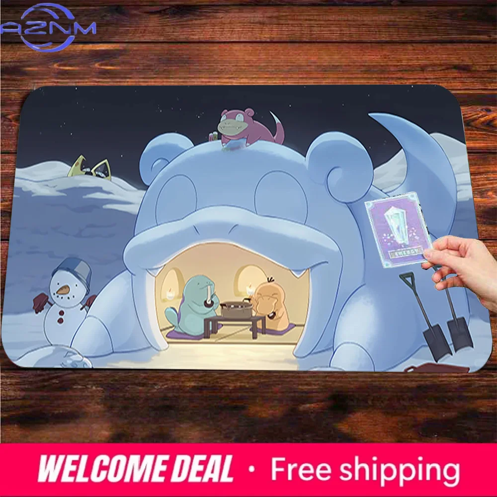 Cozy Spheal Ice Igloo Winter Scene Large Gaming Mouse Pad