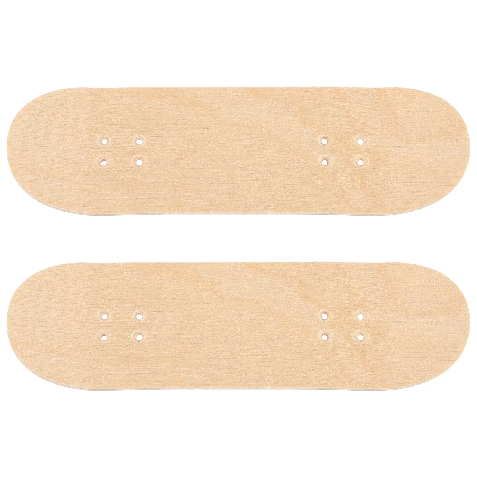 

2Pcs Wooden Finger Skateboard with Anti-Slip Surface for DIY Customization Stress Relief Finger Training and Desktop Decor Mini