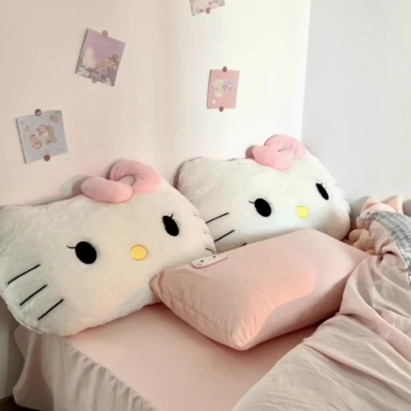 Anime Hello Kitty Figure Throw Pillow Dormitory Sleeping Headboard Backrest Bed Cushion Decoration Children Birthday Gift Toy