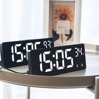 New Multi-functional Electronic Clock Backlight Home Digital LED Clocks Temperature Date 12/24H Display Table Clock for Bedroom