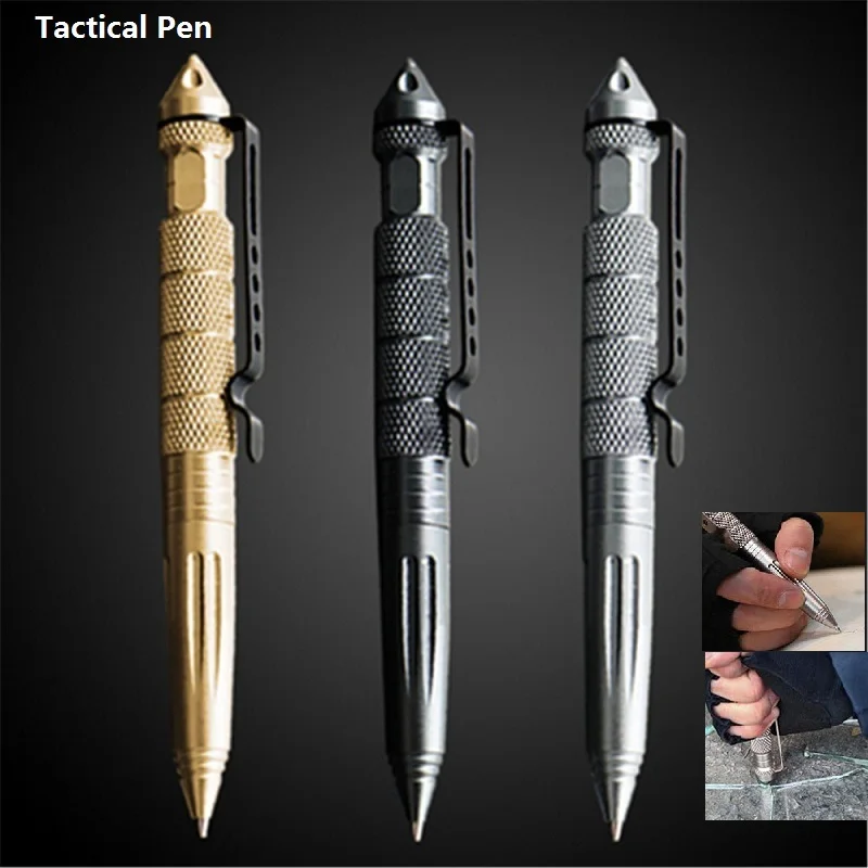 Multifunctional Tactical Pen Self Defense Pen Portable Emergency Glass Breaker Pen Aviation Aluminum Protection Survival  ﻿