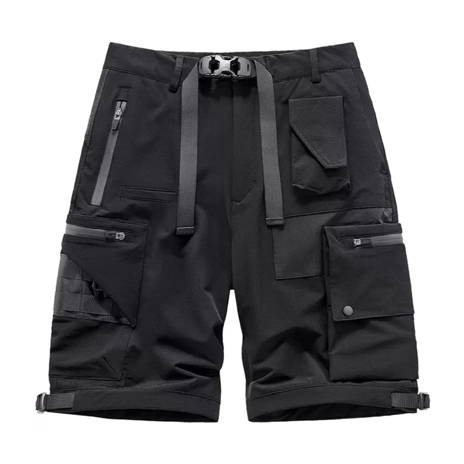 

Techwear Tactical Shorts Multi Pockets Fashion Ninja Streetwear Darkwear Cargo Shorts 2023 New Harajuku Hip Hop Shorts Black