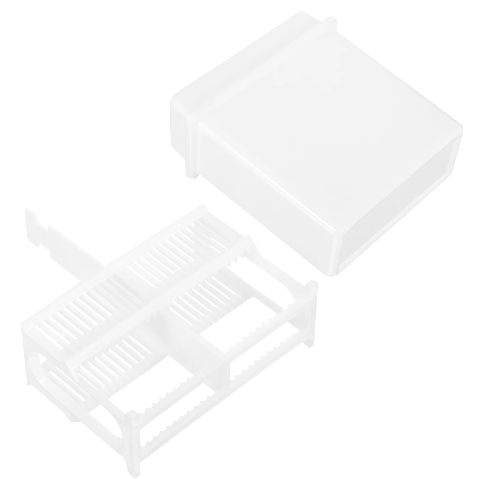 

1 set Microscope Slide Holder Plastic Rack Lab Staining Jar Alkali Heat Resistant Slide Storage Rack Coplin Staining Jar For