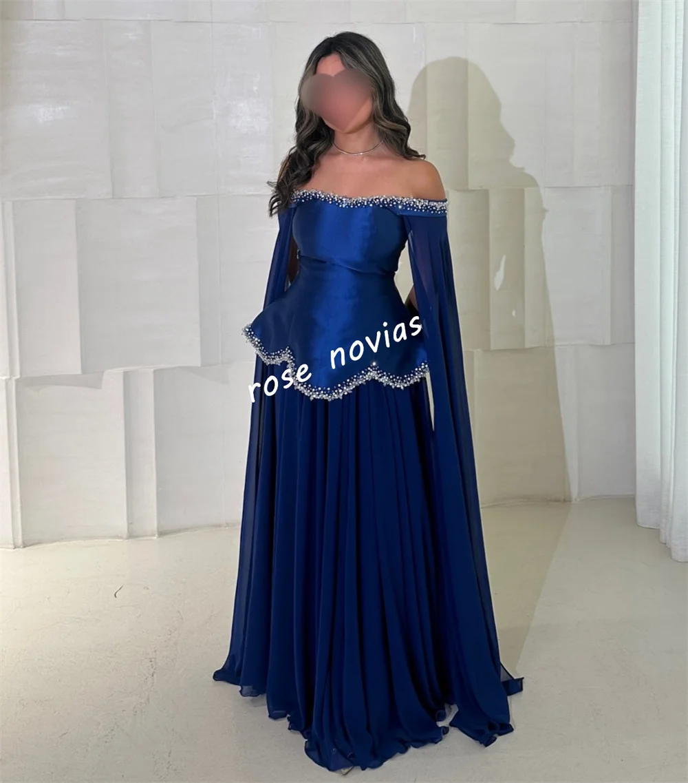 تخصيص Charmeuse الطية البريق خارج على الكتف ألف خط فستان طويل مفصل مناسبة رسمية حفلة موسيقية حفل زفاف ثوب للنساء