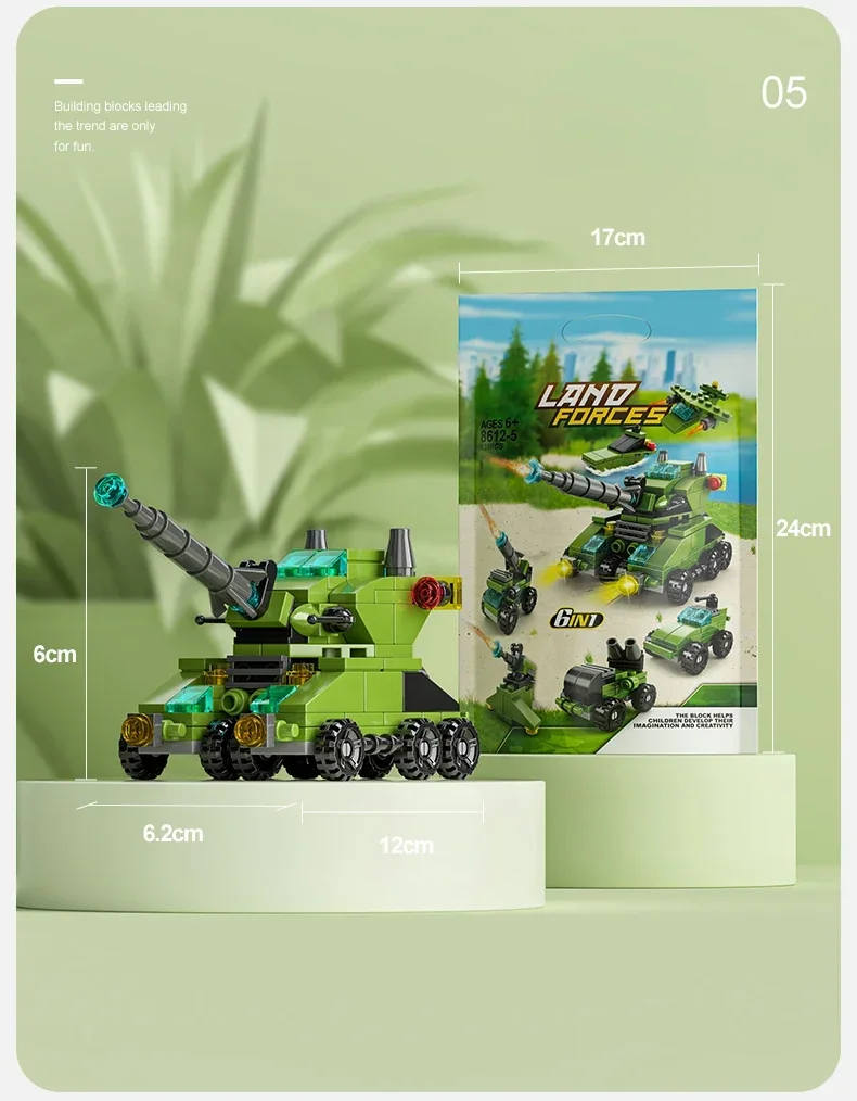 Mini-Bausteine, 6-in-1, DIY-Polizeiauto, Feuerwehrauto, Schloss, Modellsteine, Kinder, Lernspielzeug, Geschenke – Detail 9
