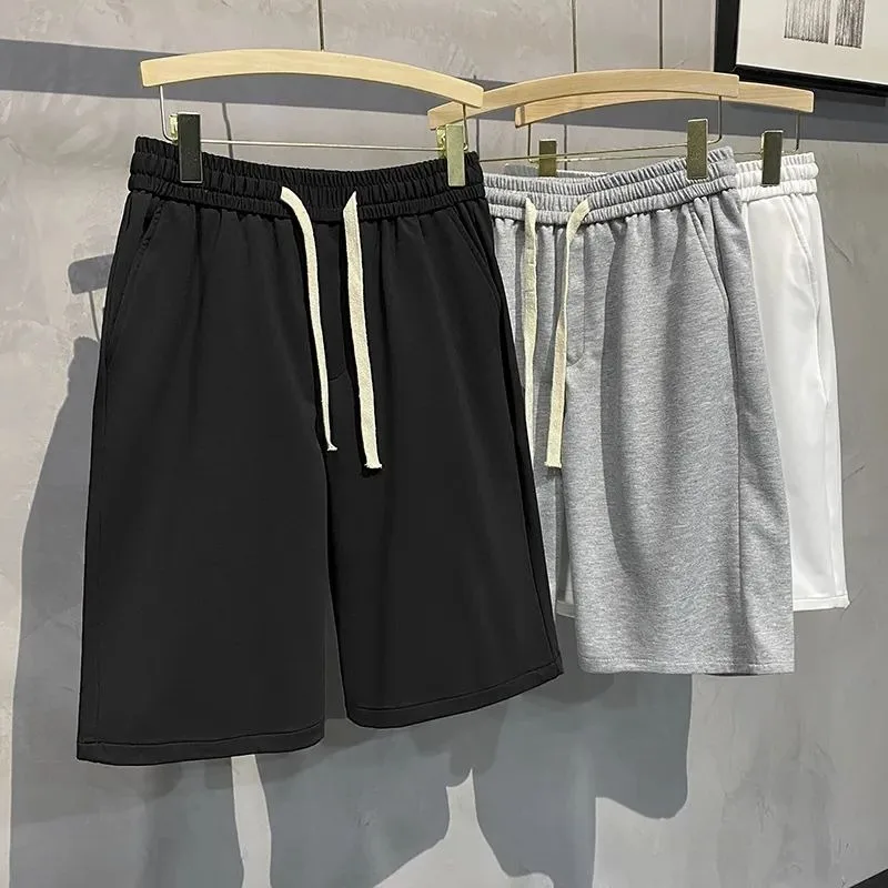 

Sports Shorts, Men's Summer Trendy Brand Simple and Versatile Five Quarter Bathroom Pants Loose Solid Color Casual Sports Shorts