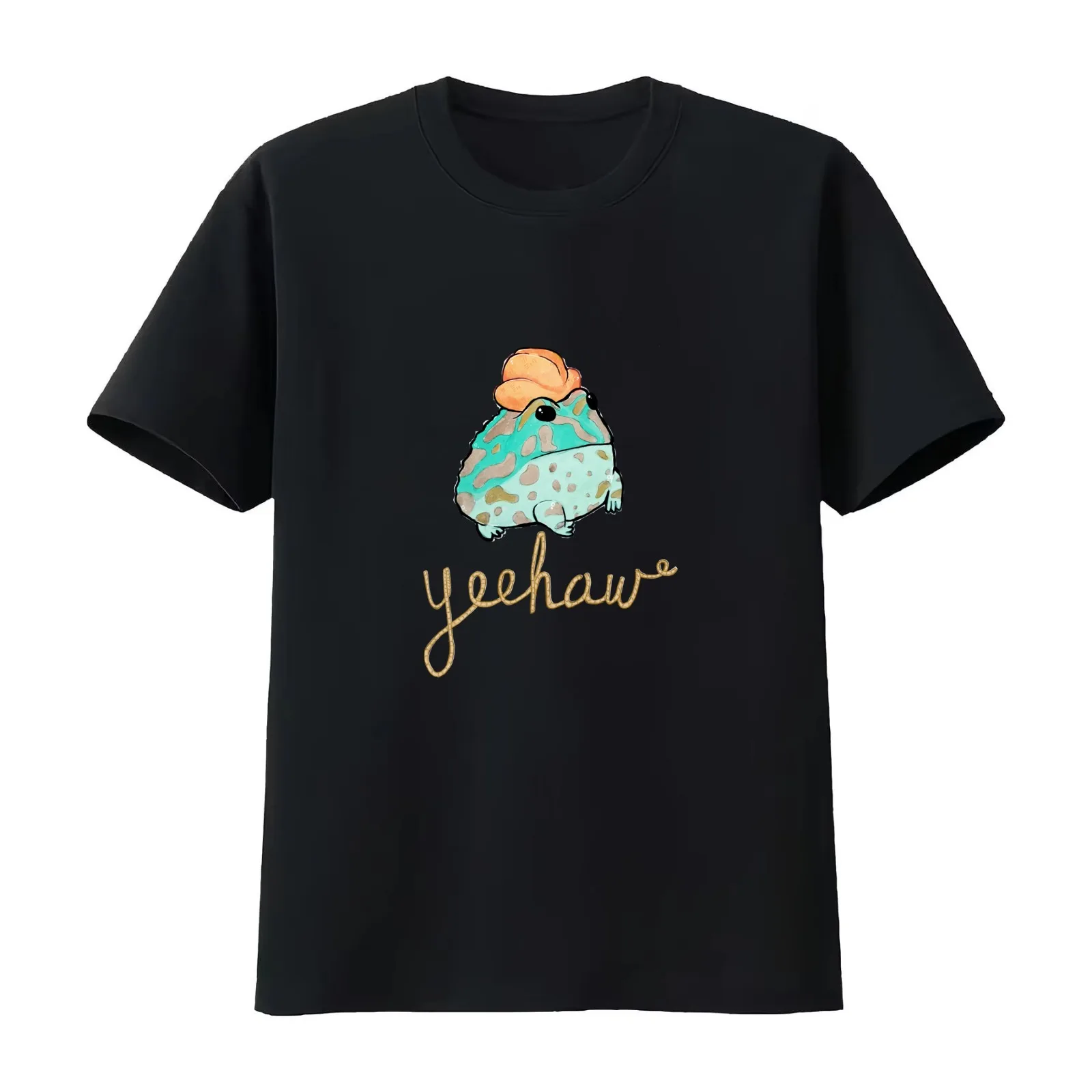 Yeehaw toad T-Shirt Summer Casual Cotton Tee Oversized Streetwear Tops Vintage Graphic Print Loose Fit Short Sleeve