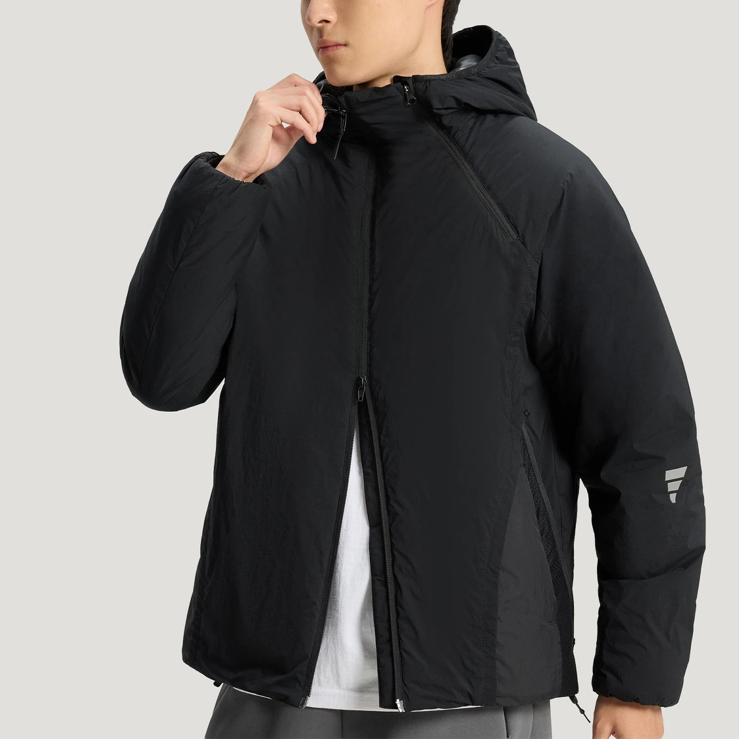Adidas genuine winter men's hooded sports durable cotton jacket KH0413