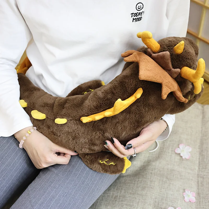 New Genshin Impact Zhongli Dragon Plush Doll Anime Morax Dragon Rong King Stuffed Pillow Game Figure Costume Props Accessories