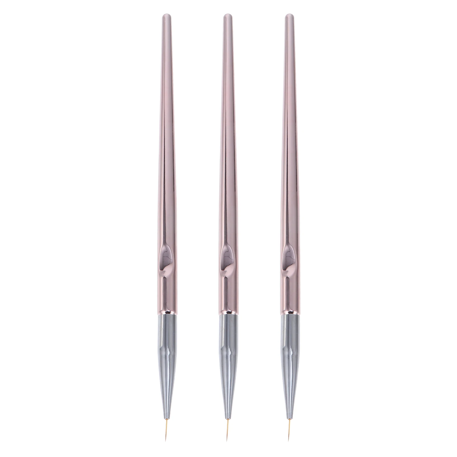 

3 Pcs Nail Art Liner Brush Set Lightweight Manicure Painting Tools Reusable Gift Polishing Accessories