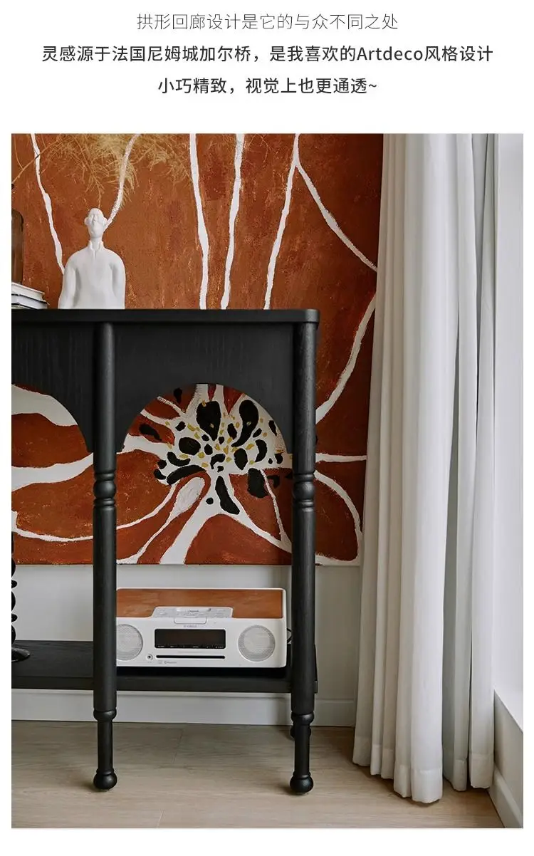 

Французская простота, винтажный входной шкаф из цельного дерева, боковой шкаф для гостиной, коридор, проход, шкаф для хранения, приставной столик