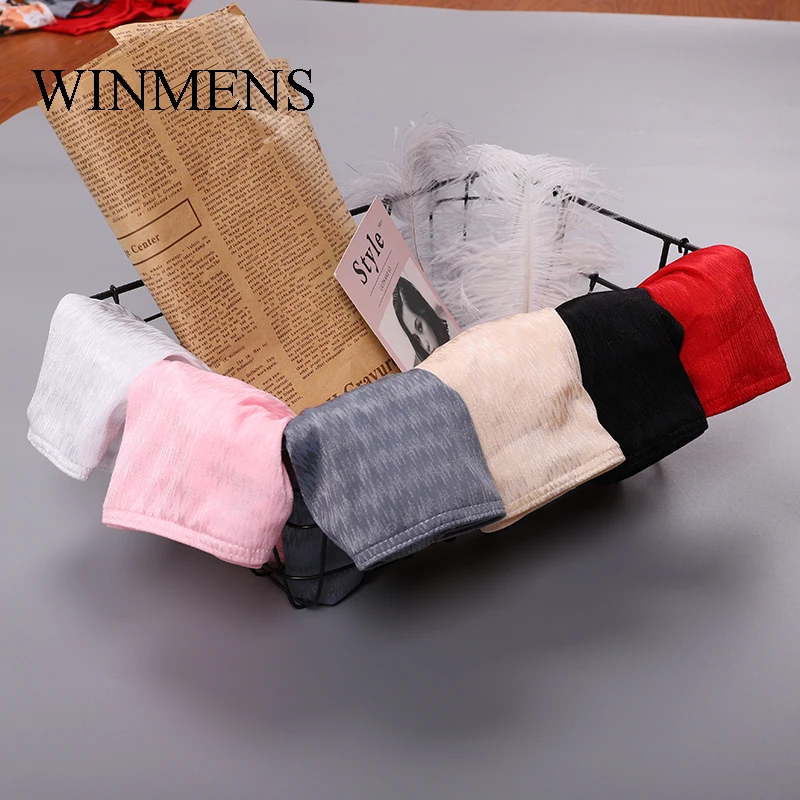 5 Pieces/Lot Men's U Convex Bulge Briefs Underwear Jacquard Weave Silky Adult Sexy Jockstraps Lingerie Erotic Panties