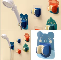 Cartoon Self-Adhesive Shower Head Bracket Universal Adjustable Stable Rotation Bathroom Sprinkler Hanging Holder For Children