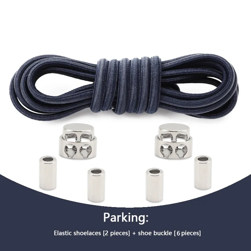 أربطة أحذية بدون أربطة أحذية مرنة بدون أربطة أحذية رياضية دائرية للأطفال والكبار مع قفل قوي وأربطة أحذية سريعة #3