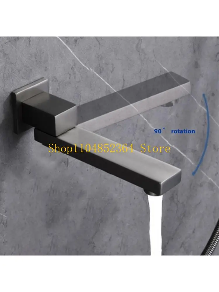 

652F Practical 180 Rotation Swivels Wall Mounted Tub Spouts Copper Bathroom Faucet With Thread Easy Installion Folding Designs
