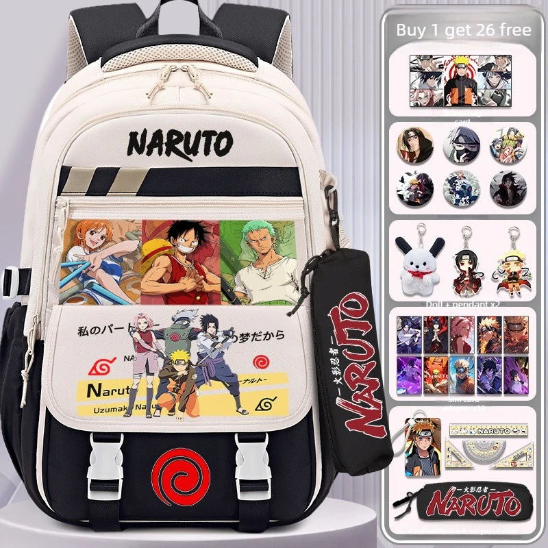 

Anime large capacity spine protection lightweight backpack for elementary school boys Naruto Uzumaki Sasuke Itachi