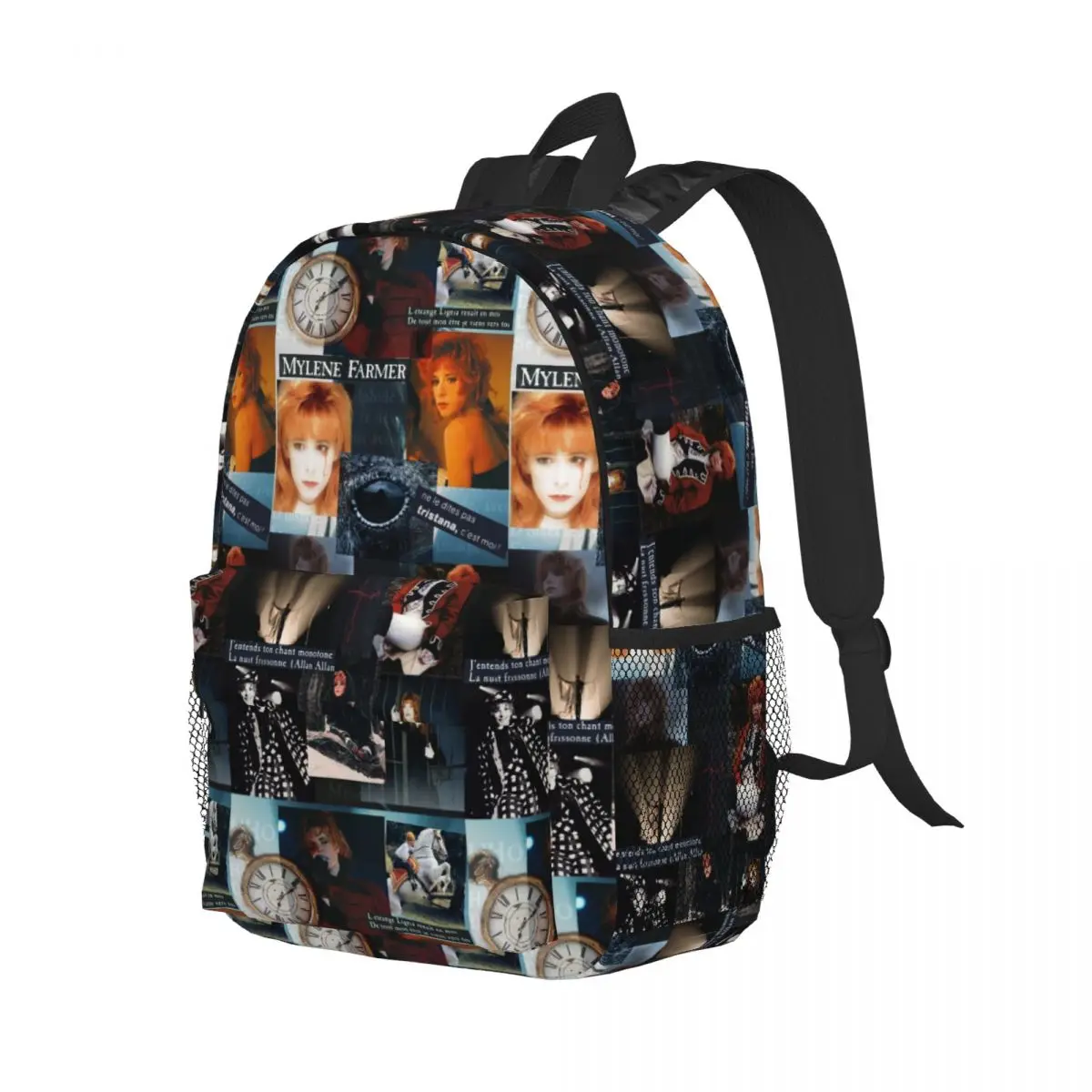 

Mylene Farmer Backpack Student Boys Girls BookBag Children School Bag Laptop Shoulder Bags for Men Women