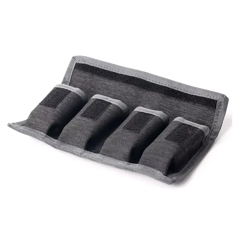 ABMF-funda con soporte para batería AA AAA, bolsa de almacenamiento con 4 bolsillos para batería AA/AAA y batería para cámara DSLR