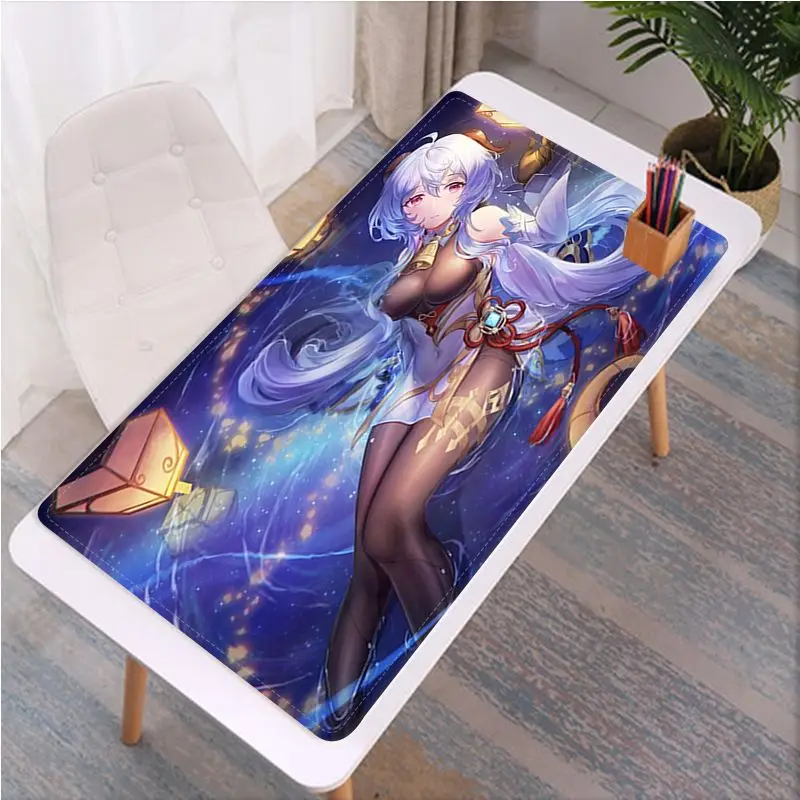 Ganyu Genshin Impact 90x40cm Big Cartoon Anime Gaming Mouse Pad Keyboard Mouse Mats Desk Mat Accessories Padmouse Desk Play Mats