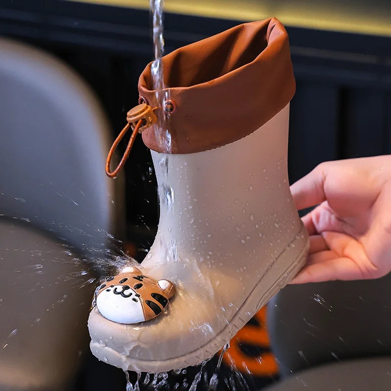 Children's Rain Shoes Non-slip Men's Baby Water Shoes Waterproof Glue Shoes Lightweight New Models