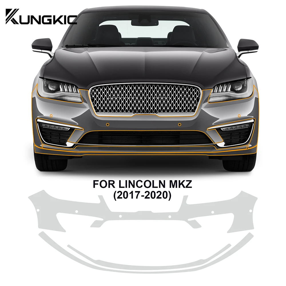 Filme de faróis dianteiros do carro resistente a riscos, sutiã transparente, TPU, adequado para Lincoln Mkz 2017-2020, proteção de pintura do carro