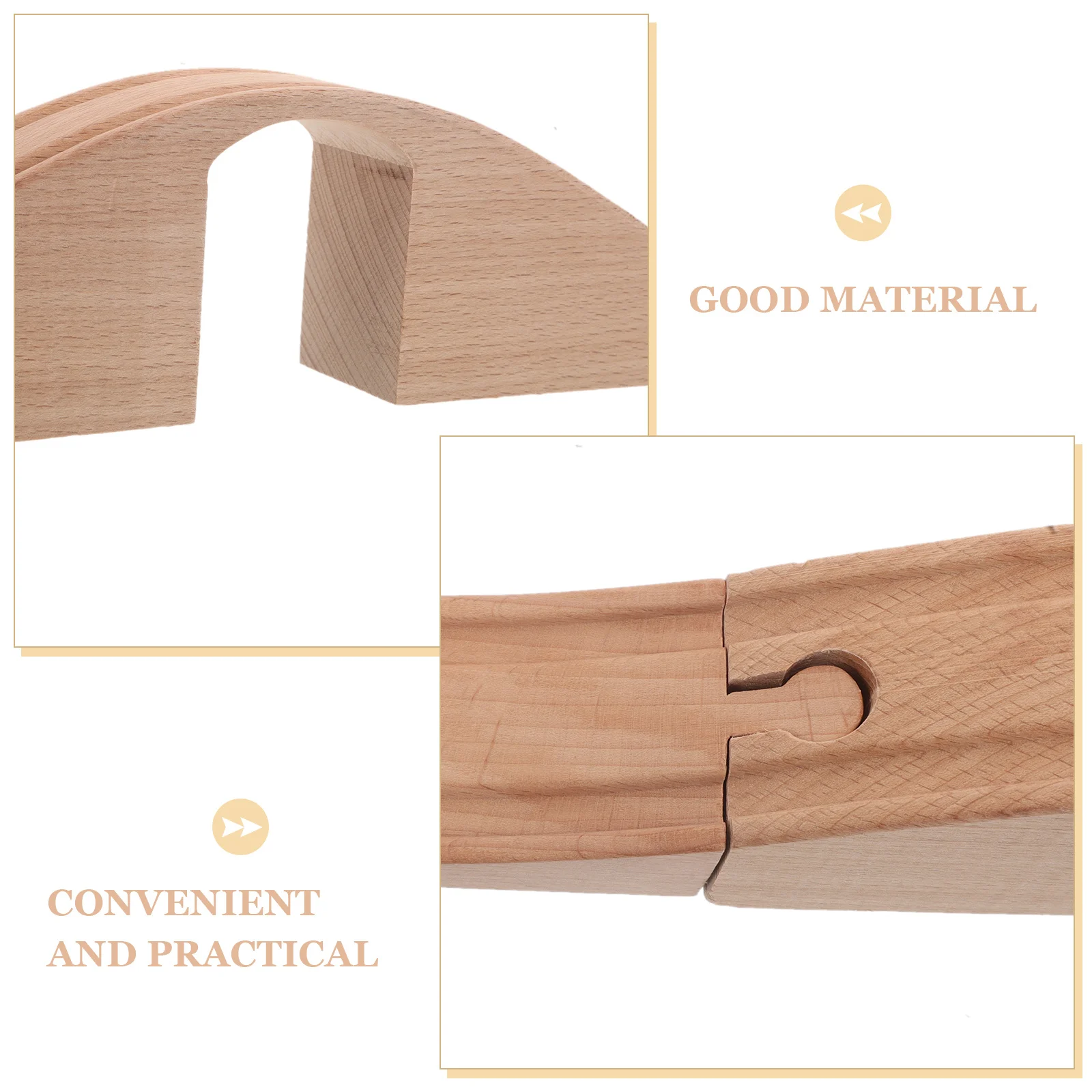 Wooden Train Track Expansion Set Interlocking Bridge Tunnel Accessories For Railway Building Blocks Compatible With Wood