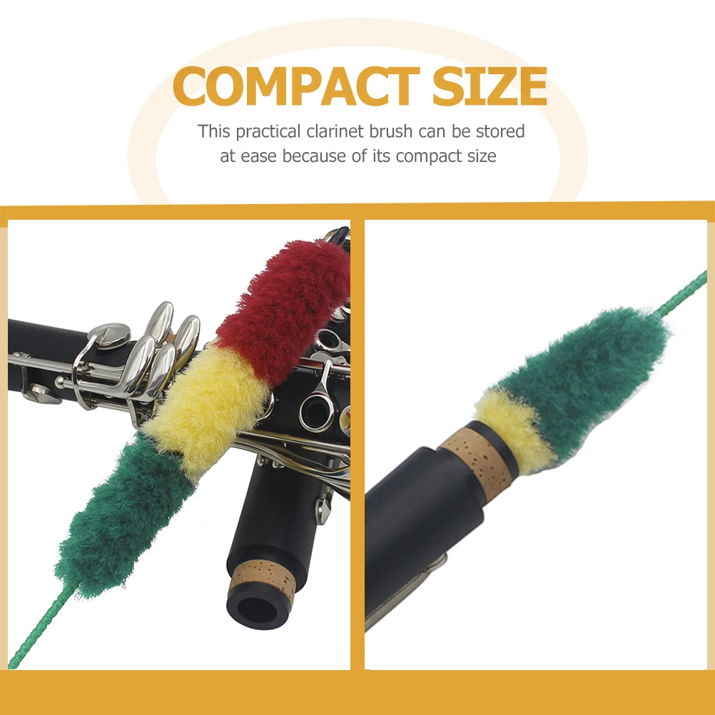 

Three-color Brush Clarinet Care Maintanance Tools Instrument Cleaning Kit for Maintain Supply