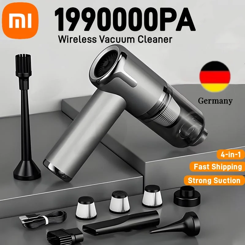 Aspirador de coche Xiaomi MIJIA 4 en 1 2990000 Pa Potente máquina de limpieza, electrodoméstico, aspiradora portátil inalámbrica, nueva