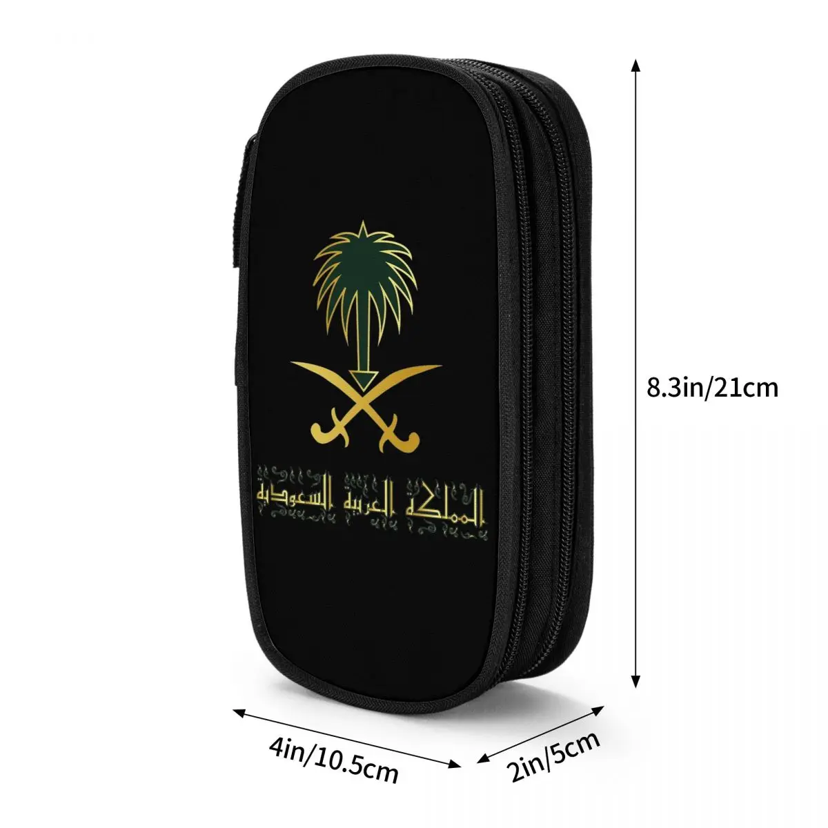 サウジアラビアエンブレム鉛筆ケース楽しいペンバッグ子供大容量オフィスジッパー筆箱