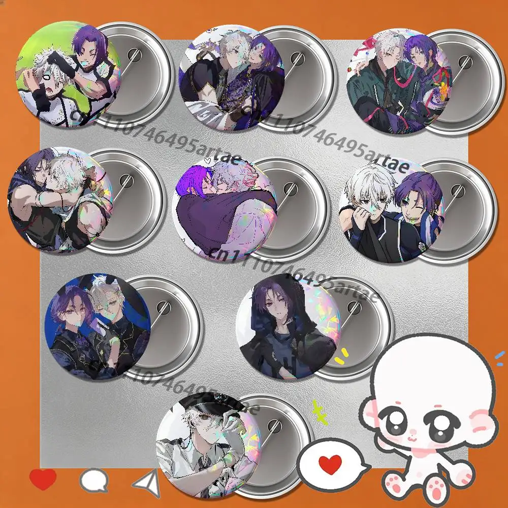 Seishiro Nagi NagiReo Badges Button Round Creative Pin Brooch Bag Decor Accessories Fans Collect Friends Gifts