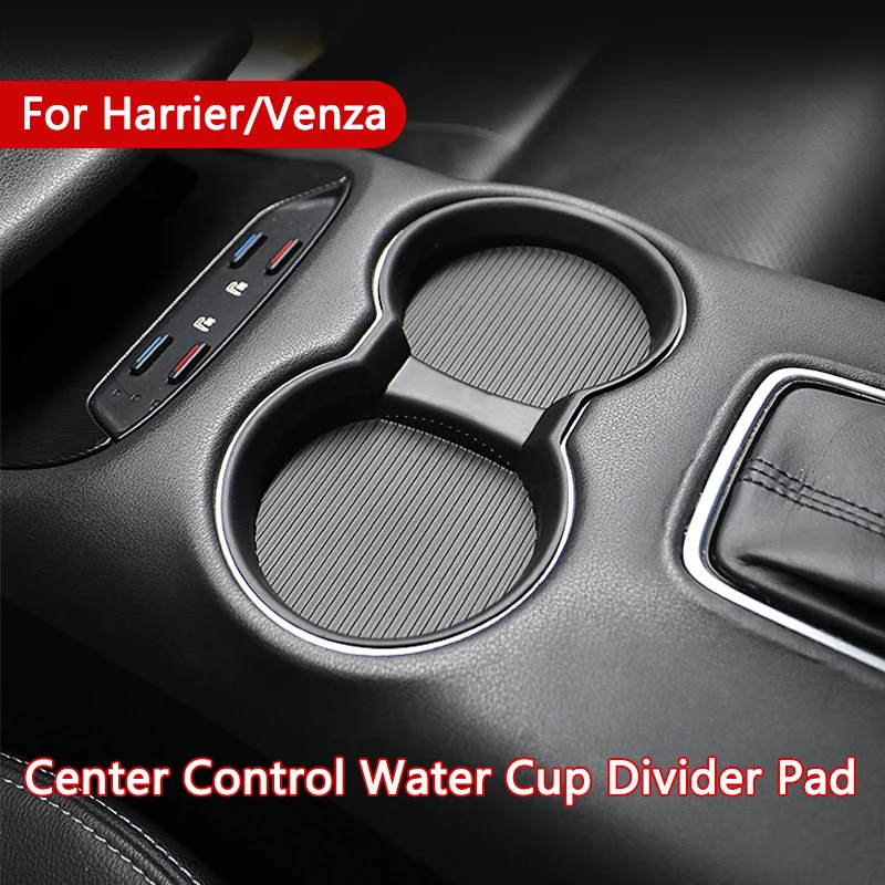 Car Water Cup Storage Mat Partition Pad Anti-slip Central Console Water Cup Mat For Toyota Harrier Venza 2022 Interior Accessory