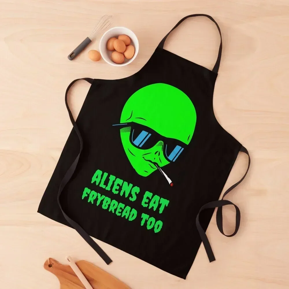 

ALIENS EAT FRYBREAD TOO Apron All For Kitchen And Home Kitchens Accessories Things For The Home Kitchens For Men Apron