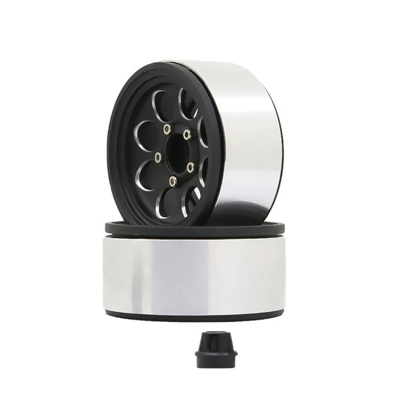 Moyeu de roue de voiture RC moyeu de roue en métal pour voiture d'escalade 1/10 SCX10 90046 AXI03007 TRX4 1.9 pouces avec verrouillage des pneus-Y44A