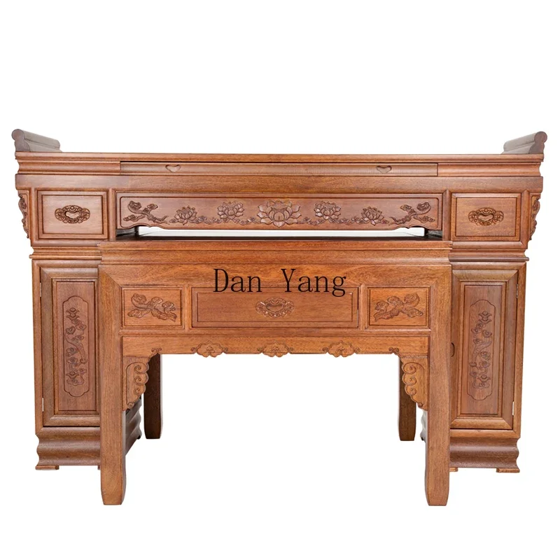 Cyh solid wood central hall shrine table shrine offering Buddha God of Wealth case table offering table