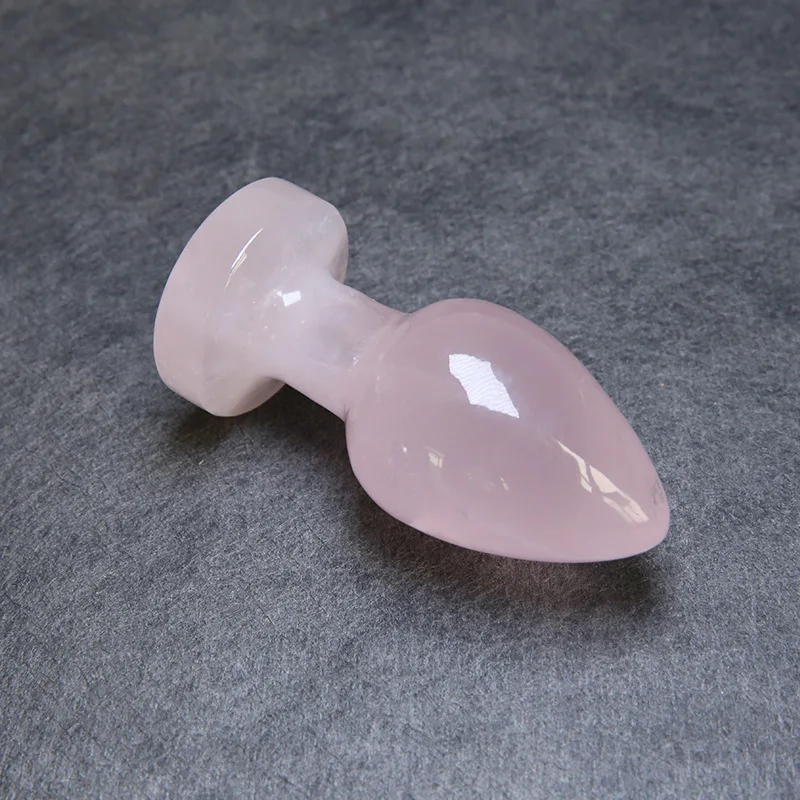 Natural Rose Quartz Crystal Massage Penis Wand Gemstone Yoni for Women Health Smooth Polished