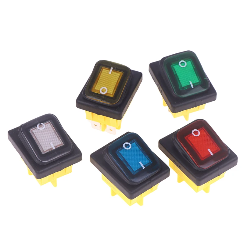 

1 шт., 12 В/220 В, 30 А, ВКЛ-ВЫКЛ, сверхмощный 4-контактный DPST IP65, герметичный водонепроницаемый T85, автоматический лодочный морской тумблер со светодиодом