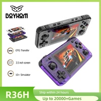 R36H Retro Handheld Game Console, Horizontal Console with 2 Joysticks,15000 +Games 3000mAh Battery 3.5 Inch IPS